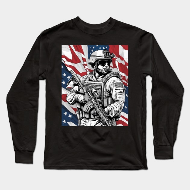 Platoon Long Sleeve T-Shirt by animegirlnft